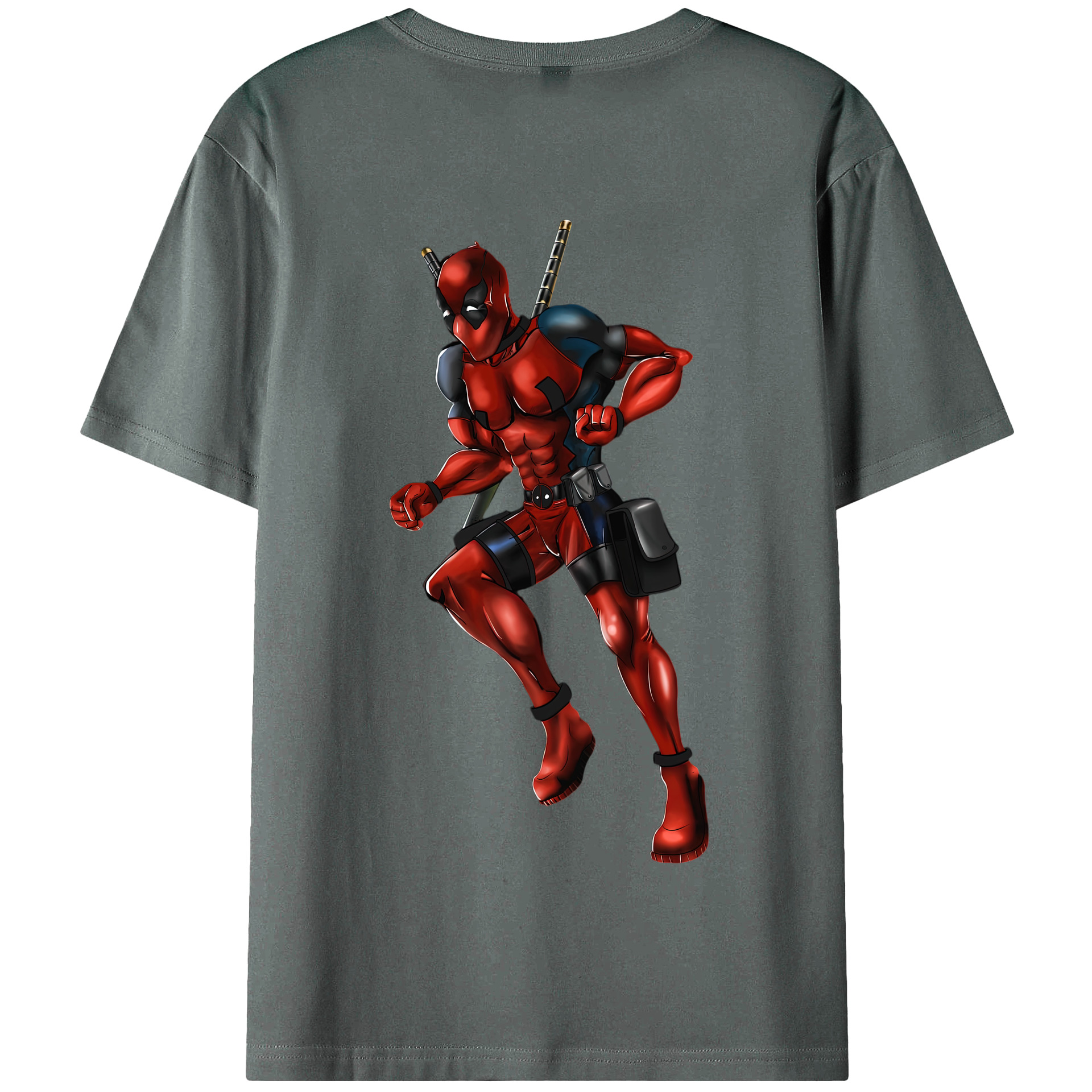 （画像用） Deadpool デッドプール 綿100％半袖Tシャツ（背面プリント）